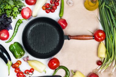 sebzeli ızgara tava