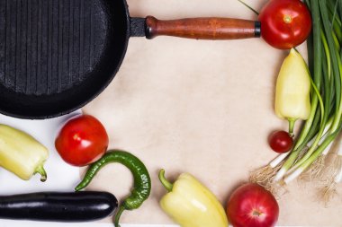 ile ızgara tava pişirme