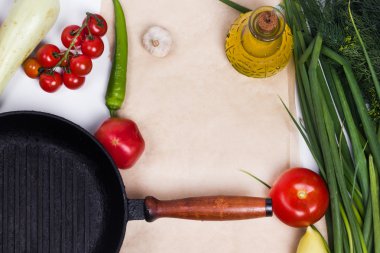 ile ızgara tava pişirme