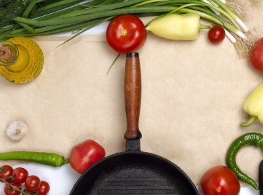 ile ızgara tava pişirme