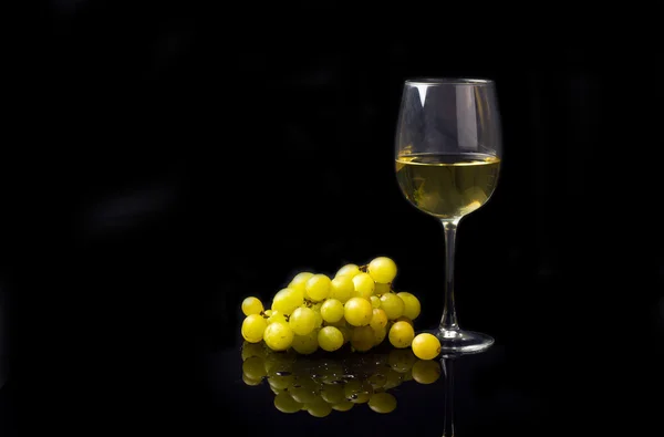 Vino y uvas — Foto de Stock