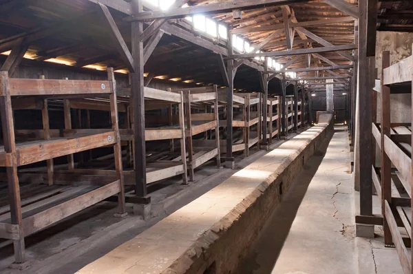 Birkenau concentratie kamp Bunk — Stockfoto