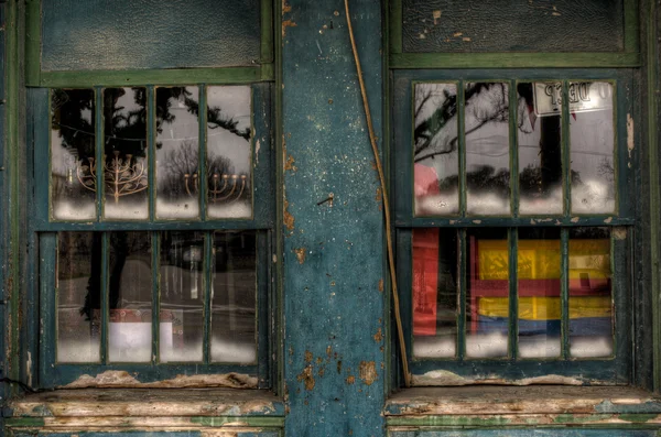 Old Wooden Shop Window — Stock Photo, Image