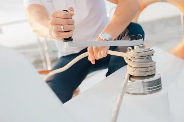 man on a yacht