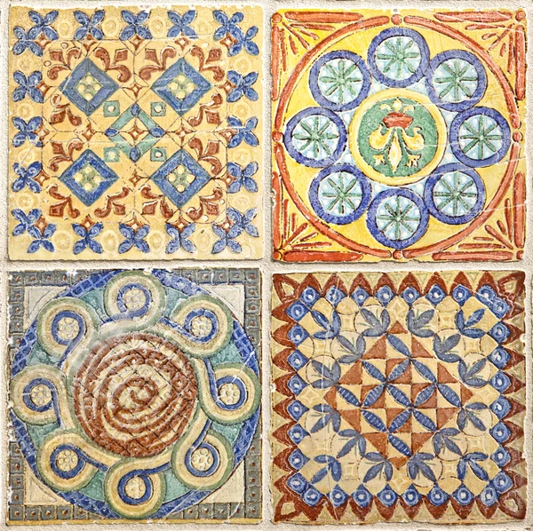 Conjunto colorido de azulejos ornamentais — Fotografia de Stock