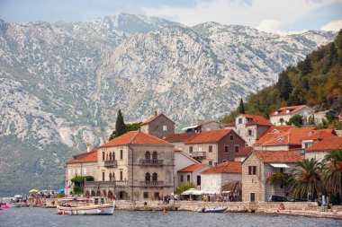 Kotor, Montenegro - 20 Aug 2018: Old houses in historic part of town