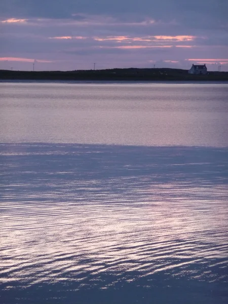 After sunset shot across Gott bay, Isle of Tiree, Scotland in mid-summer — Stock Photo, Image