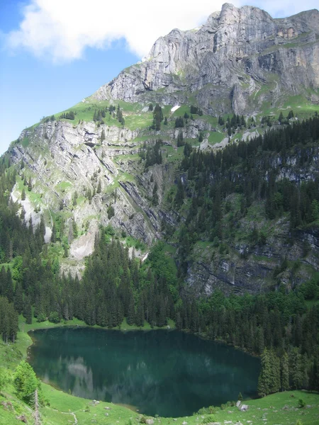 Uitzicht op Hinterburgseeli in de buurt van Axalp, Zwitserland — Stockfoto