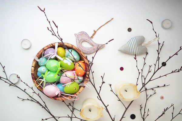 Húsvéti fa madár 10 készlet Jogdíjmentes Stock Képek