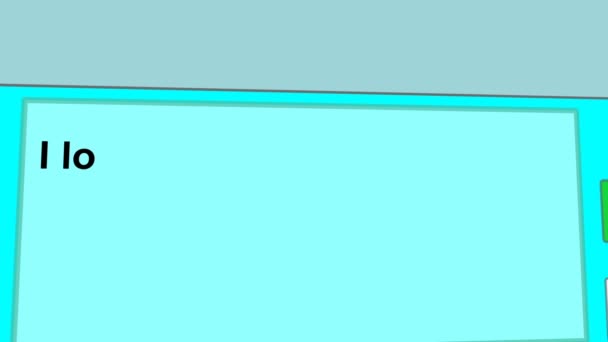 SMS-Je t'aime - gros plan sur l'écran 