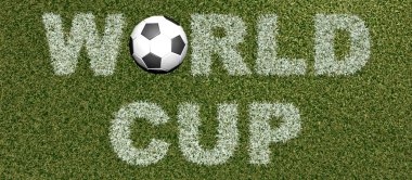 Dünya Kupası - çim harfler üzerinde futbol sahası -2