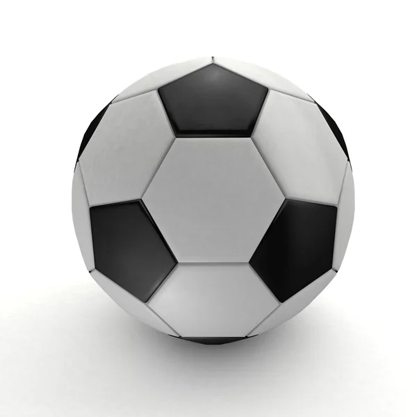Ποδόσφαιρο με λευκό φόντο - 3d rendering — Φωτογραφία Αρχείου