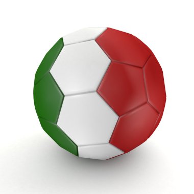 Futbol - İtalya - 3d render bayrağı