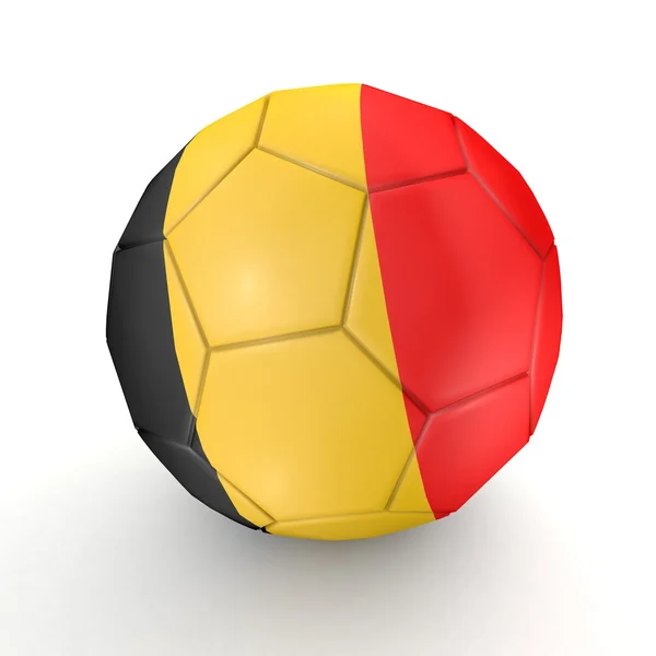 Futebol - bandeira da Bélgica 2 - renderização 3D — Fotografia de Stock