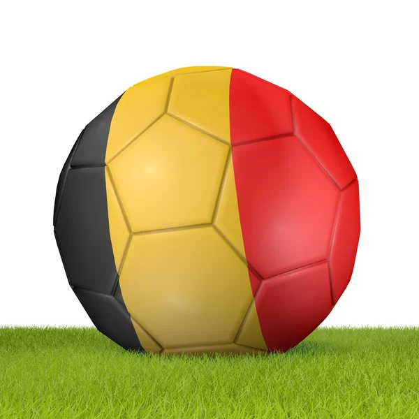 Football - flag of Belgium -3 - 3D rendering — Stock Photo, Image