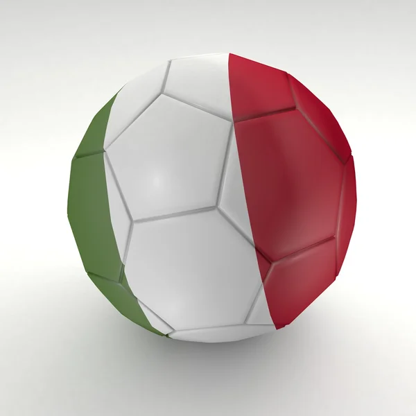 Calcio - bandiera d'Italia - 2 - rendering 3D — Foto Stock