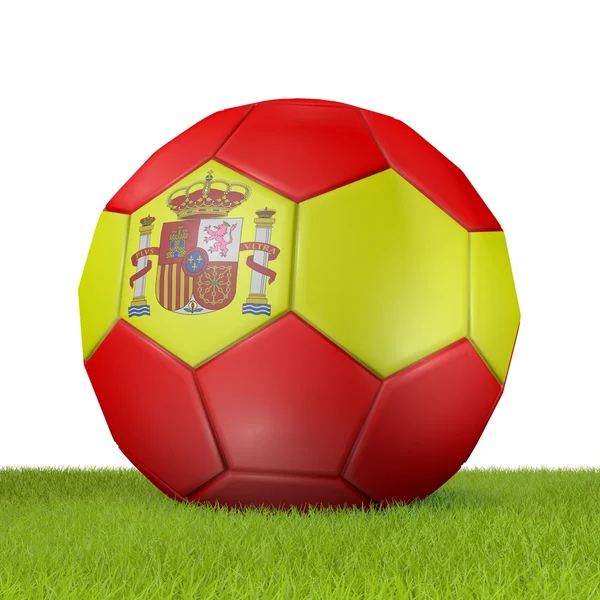 Futbol - İspanya -2 - 3d render bayrağı