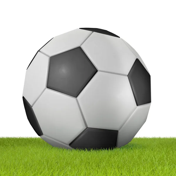 Футбол на белом фоне 3 - 3D рендеринг — стоковое фото