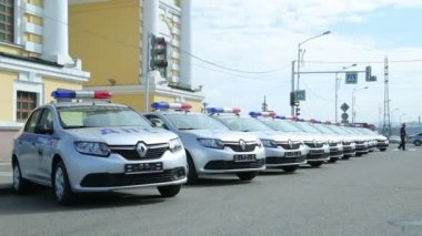 Rusya - Mayıs, 2016: polis arabası City, Rusya Federasyonu. Irkutsk.