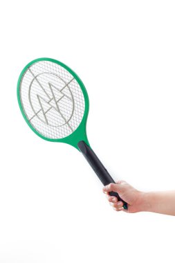 Male hand hold Electronic mosquitoes killer.