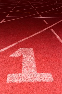 running track, sport field, number one winner concept