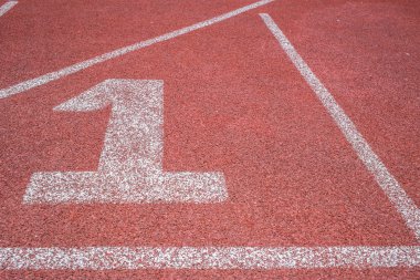 running track, sport field, number one winner concept