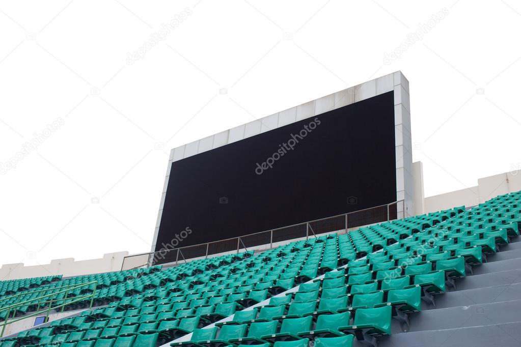 scoreboard stadium isolated in white background with path