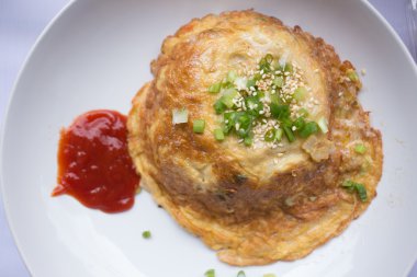 Derin kızartma yumurta omlet