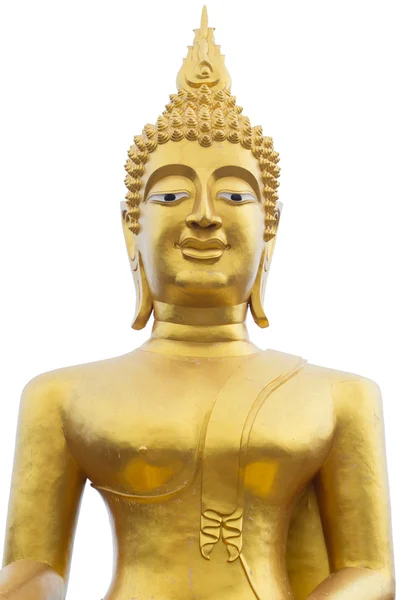 Goldbuddha isoliert auf weißem Hintergrund. — Stockfoto