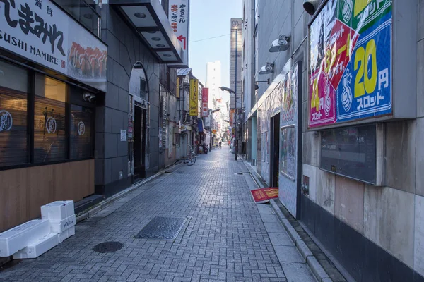 Strada Tranquilla Giappone Isolamento Maggior Parte Dei Giapponesi Riducono Viaggi — Foto Stock