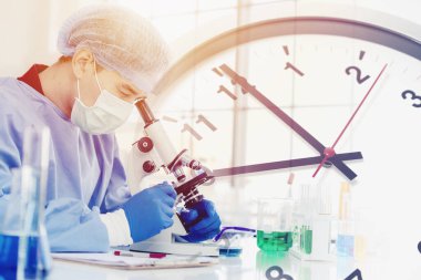 Aşı geliştirme ve araştırma zamanı test süreci zamanlaması bilim adamı konseptine göre laboratuvarda