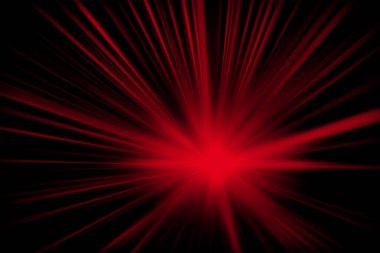 Kırmızı lazer ateşleme ışığı, grafik tasarımı için hızlı yakınlaşma hızı bulanıklığı hareketli soyut arkaplan illüstrasyonunu çizer.