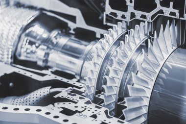 İç gaz türbini motoru, Yüksek Hassas Gelişim Mühendisliği. Jet Motor veya Buhar Güç Santralinde Büyük Pervane pervanesi.