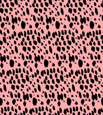 Siyah marker vuruşları ile soyut mürekkep pastel dikişsiz desen. Açık pembe renk, bahar yaz moda trendy arka plan. El boyaması.