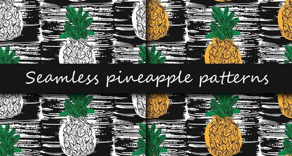 Ananas ile vektör Seamless Modeli