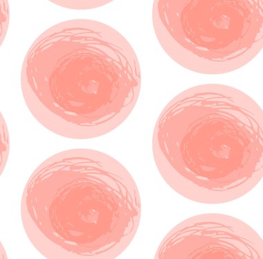 Vektör sorunsuz soyut suluboya basit polka noktalı desene el çekilmiş