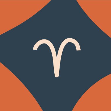 El çizimi vektör soyut stok grafik basit illüstrasyon sanatı modern kolaj sanatsal modern baskı şablonu boho zodiac imzası Aries