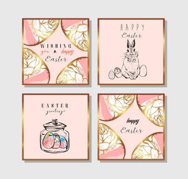 Paskalya yumurtalarının olduğu paskalya çerçevesi beyaz arka planda siyah çizilmiş. Yumurtadan dekoratif çerçeve. Renkli yaprakları ve suluboya noktaları olan Paskalya yumurtaları..