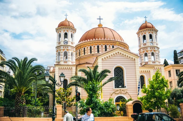 Thessaloniki, Řecko - 27 května 2015: Katedrála St. Gregory Palamas v Thessaloniki, Řecko — Stock fotografie