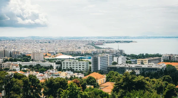 Panorama Flygfoto över staden Thessaloniki, Grekland — Stockfoto