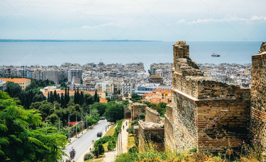 La vista de Tesalónica desde las murallas. En el centro se encuentra la