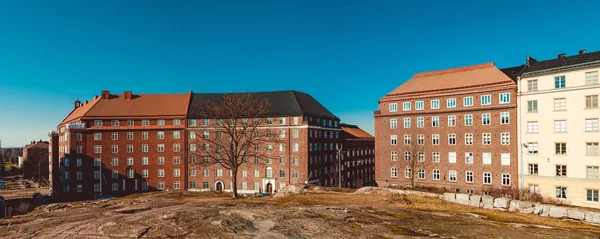 Blick von der Spitze der Tempelaukio-Kirche in Helsinki, Finnland. — Stockfoto