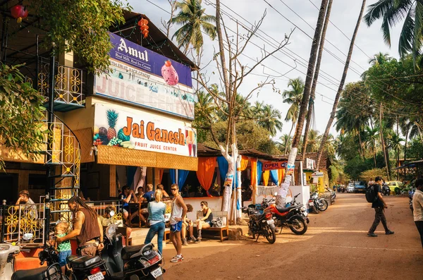 Centro de jugos en Chapora. Uno de los lugares más famosos de Goa . — Foto de Stock