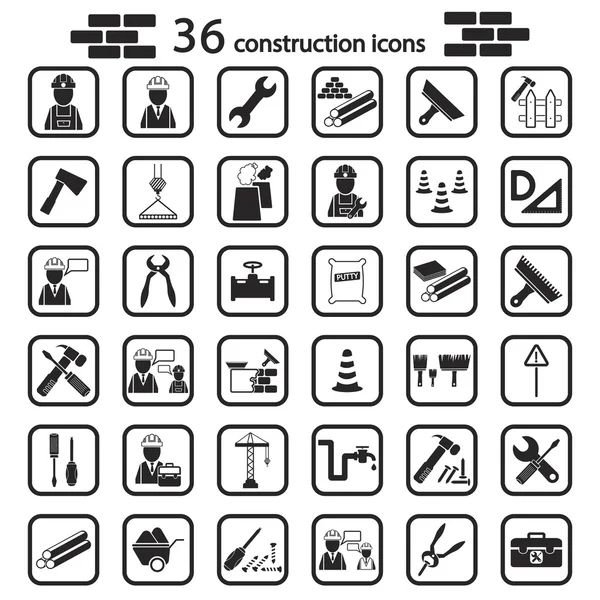 Icono conjunto de construcción — Vector de stock