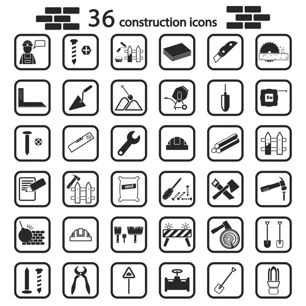 Icono conjunto de construcción — Vector de stock