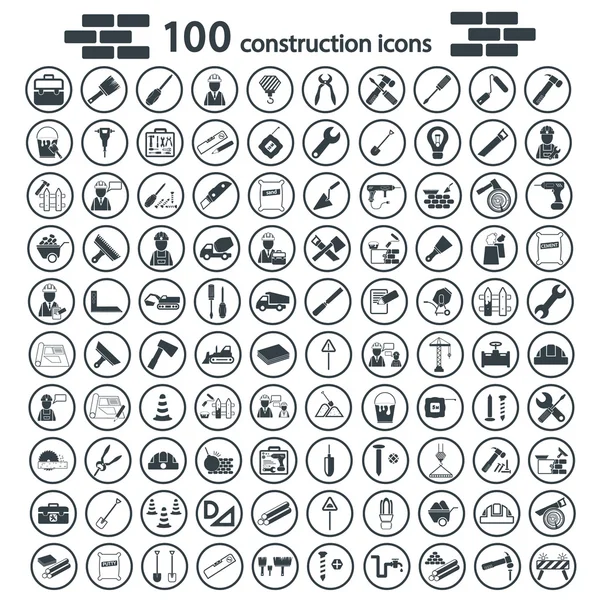 Construction ensemble icône — Image vectorielle