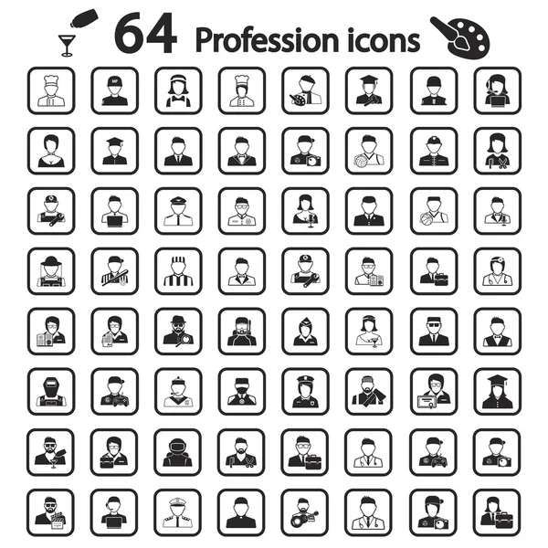 Gran conjunto de iconos profesión — Vector de stock