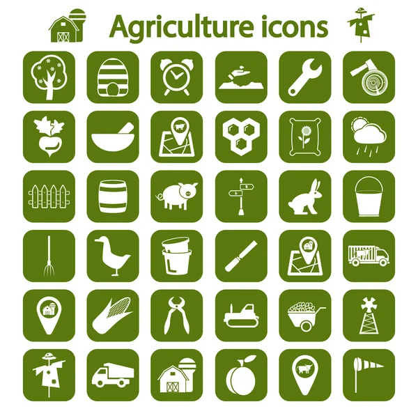 Agriculture icon set — Stock Vector