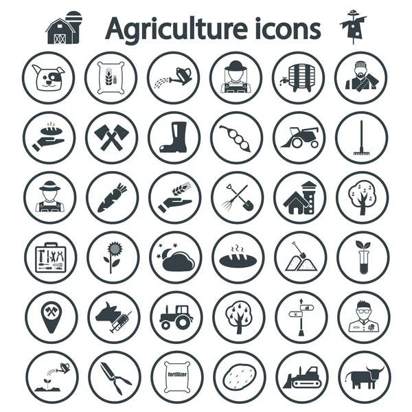 Agriculture icon set — Stock Vector