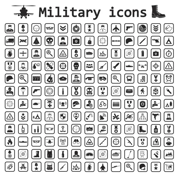 Military icon set icon — Stock Vector